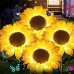Sunflower Solar Garden Lights - 4 Pack