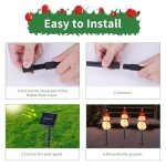 3 LED Snowman Solar Garden Pathway Lights