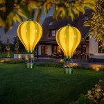 3-in-1 Hot Air Balloon Solar Garden Lights
