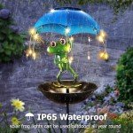 Solar Umbrella Bird Feeder with LED String Lights