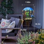 Solar Umbrella Bird Feeder with LED String Lights