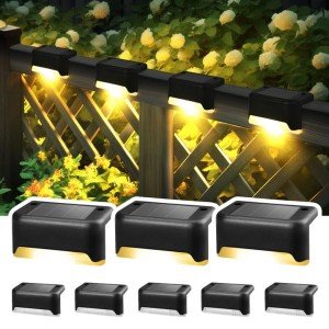 8-Pack Waterproof Solar Deck and Step Lights