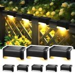 8-Pack Waterproof Solar Deck and Step Lights