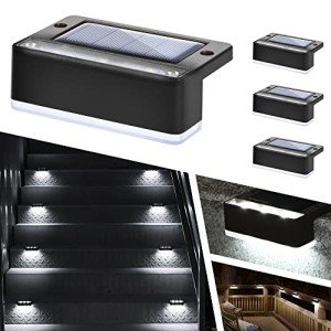 4 Pack Solar Garden Fence Lights - Waterproof LED
