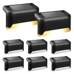 8-Pack Waterproof Solar Deck and Step Lights