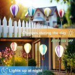 4 Pack Waterproof Solar Hot Air Balloon Lights