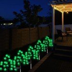 2 Pack Solar Shamrock Stake Lights for Gardens