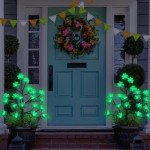 2 Pack Solar Shamrock Stake Lights for Gardens