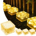 4PCS Solar Garden Lights for Pathway & Pond