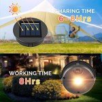 4 Pack Waterproof Solar Lantern Lids - Warm White