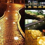 4PCS Solar Garden Lights for Pathway & Pond