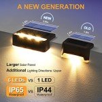 4 Pack Solar Garden Fence Lights - Warm White