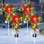 4 Pack Solar Cross Stake Lights for Garden