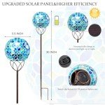 Mosaic Solar Garden Lights with LED Pathway Stake