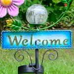Colorful Solar Garden Stake Lights with Welcome Sign