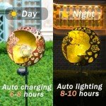 Fairy Solar Garden Light – Metal Moon Star Decor