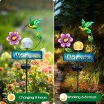 Colorful Solar Garden Stake Lights with Welcome Sign