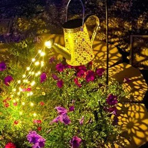 Solar Watering Can Lights for Garden Décor