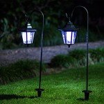 Set of 2 Solar LED Hanging Garden Lanterns