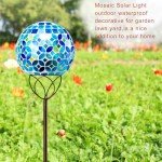 Mosaic Solar Garden Lights with LED Pathway Stake