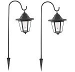 Set of 2 Solar LED Hanging Garden Lanterns