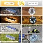 WILLED 4-Pack Solar Garden Lights - Warm White