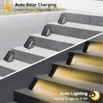 GEEKHOM 12 Pack Solar LED Stair Lights