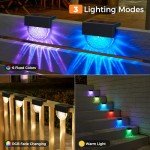Solar Garden Fence Lights, 2-Pack with 3 Modes