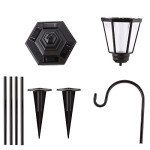 Set of 2 Solar LED Hanging Garden Lanterns