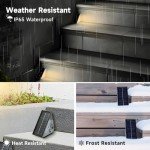 GEEKHOM 12 Pack Solar LED Stair Lights