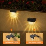 Solar Garden Fence Lights, 2-Pack with 3 Modes