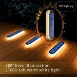 YiLaie 6 Pack Solar Garden Deck Lights