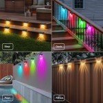 Solar Garden Fence Lights, 2-Pack with 3 Modes