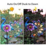Waterproof Solar Peacock Statue Garden Lights