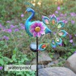 Waterproof Solar Peacock Statue Garden Lights
