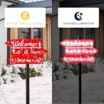 Waterproof Solar Christmas Sign Stake Lights