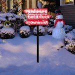 Waterproof Solar Christmas Sign Stake Lights