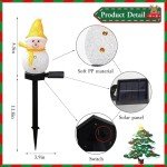 Solar LED Snowman Garden Stake Lights - 2PCS