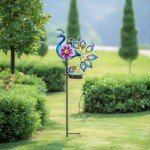 Waterproof Solar Peacock Statue Garden Lights