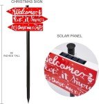 Waterproof Solar Christmas Sign Stake Lights