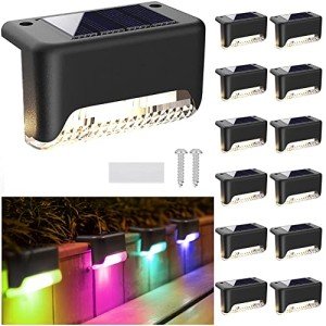 12-Pack Multicolor Solar Garden Step Lights