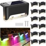 12-Pack Multicolor Solar Garden Step Lights