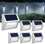 Cool White Solar Fence Lights - 6 Pack