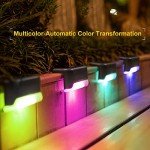 12-Pack Multicolor Solar Garden Step Lights