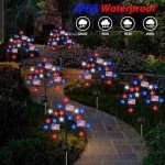 Patriotic Solar Garden Lights - 2 Pack, 40LED