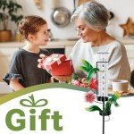 Solar Hummingbird Rain Gauge with LED Lights