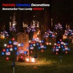 Patriotic Solar Garden Lights - 2 Pack, 40LED