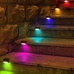 12-Pack Multicolor Solar Garden Step Lights