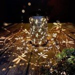 Dragonfly Hanging Solar Garden Lantern Lights