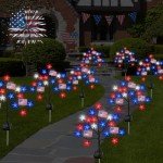 Patriotic Solar Garden Lights - 2 Pack, 40LED